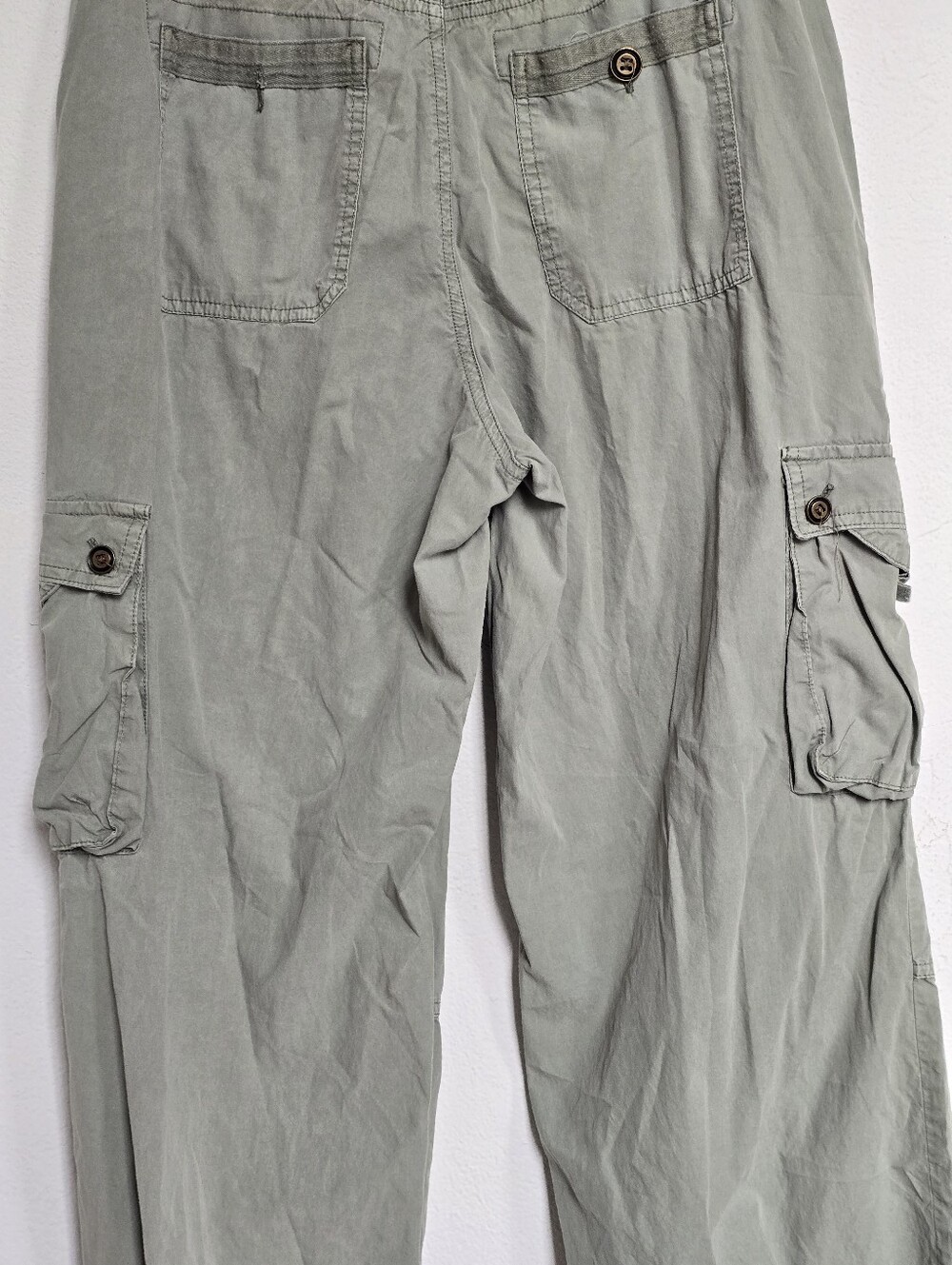 Pilcro Anthropologie Sage Green Cargo Utility Pants Women's Size 28 - Picture 14 of 17